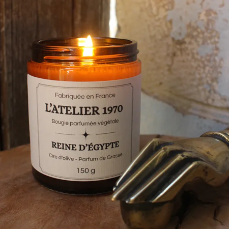 Bougie artisanale parfumée REINE D'EGYPTE