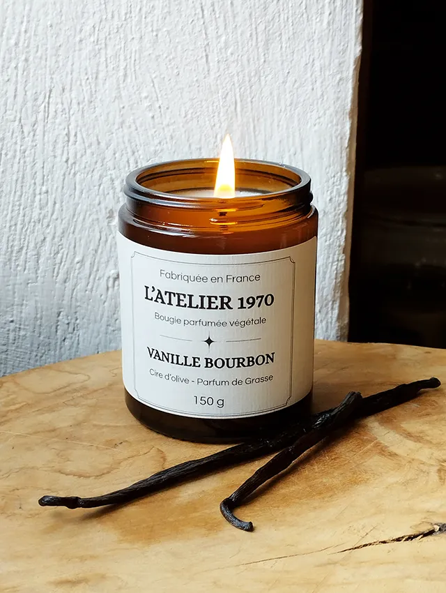 Bougie artisanale parfumée VANILLE BOURBON