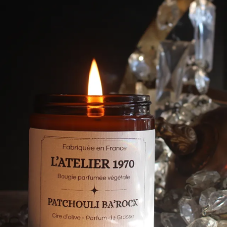 fabrication de bougies parfumées artisanales PATCHOULI BA'ROCK