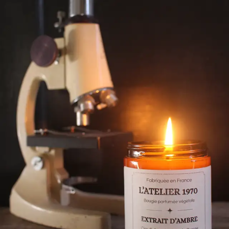 bougie artisanale parfumée extrait d ambre